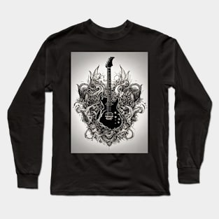 Guitar Art Design Images Long Sleeve T-Shirt